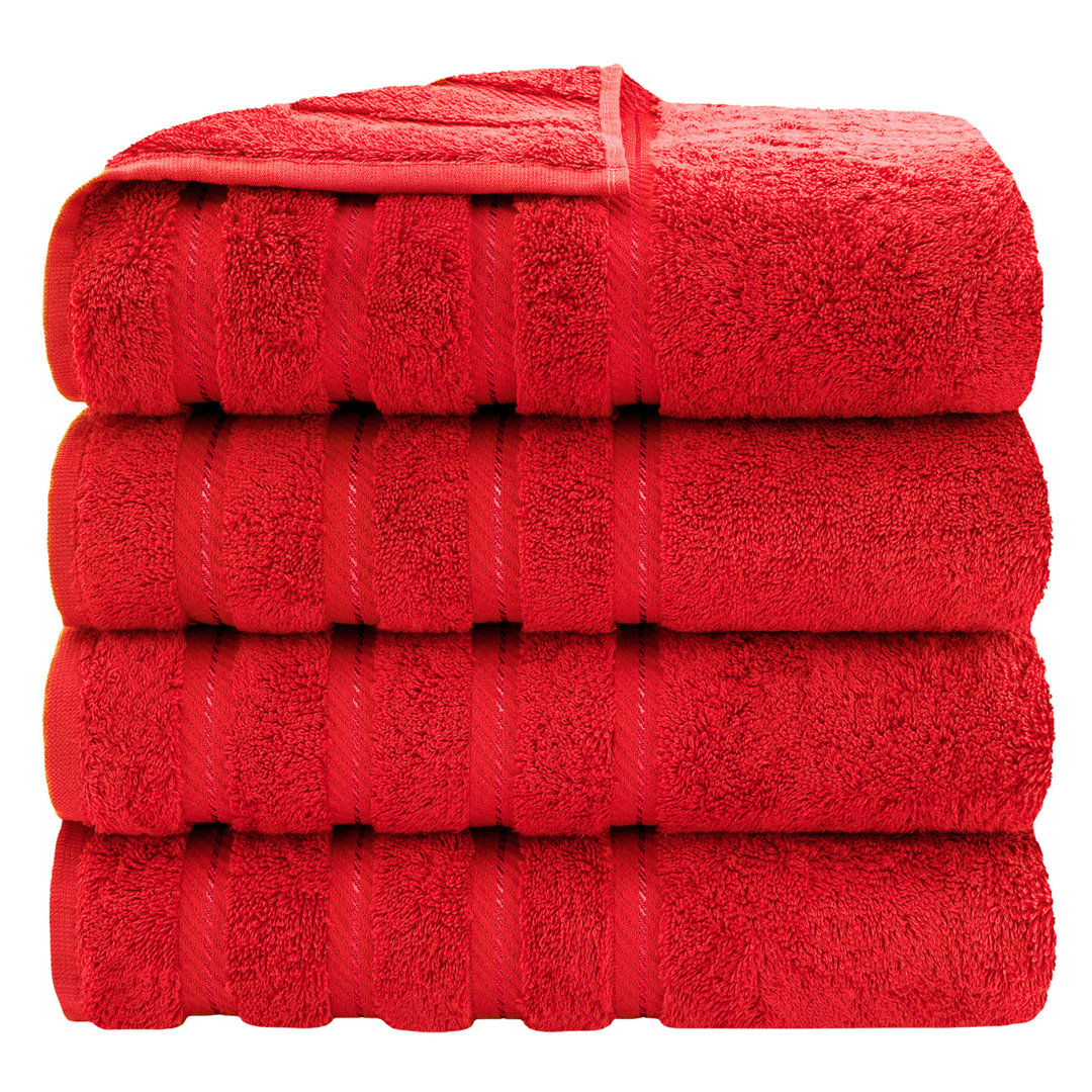 Edison Collection 100% Cotton 4 Piece Luxury Turkish Bath Towel Set